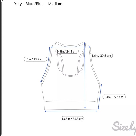 Yitty NWT Headliner Shaping Midi Bralette Size Medium‎ Iconic Black Athleisure - Picture 13 of 13